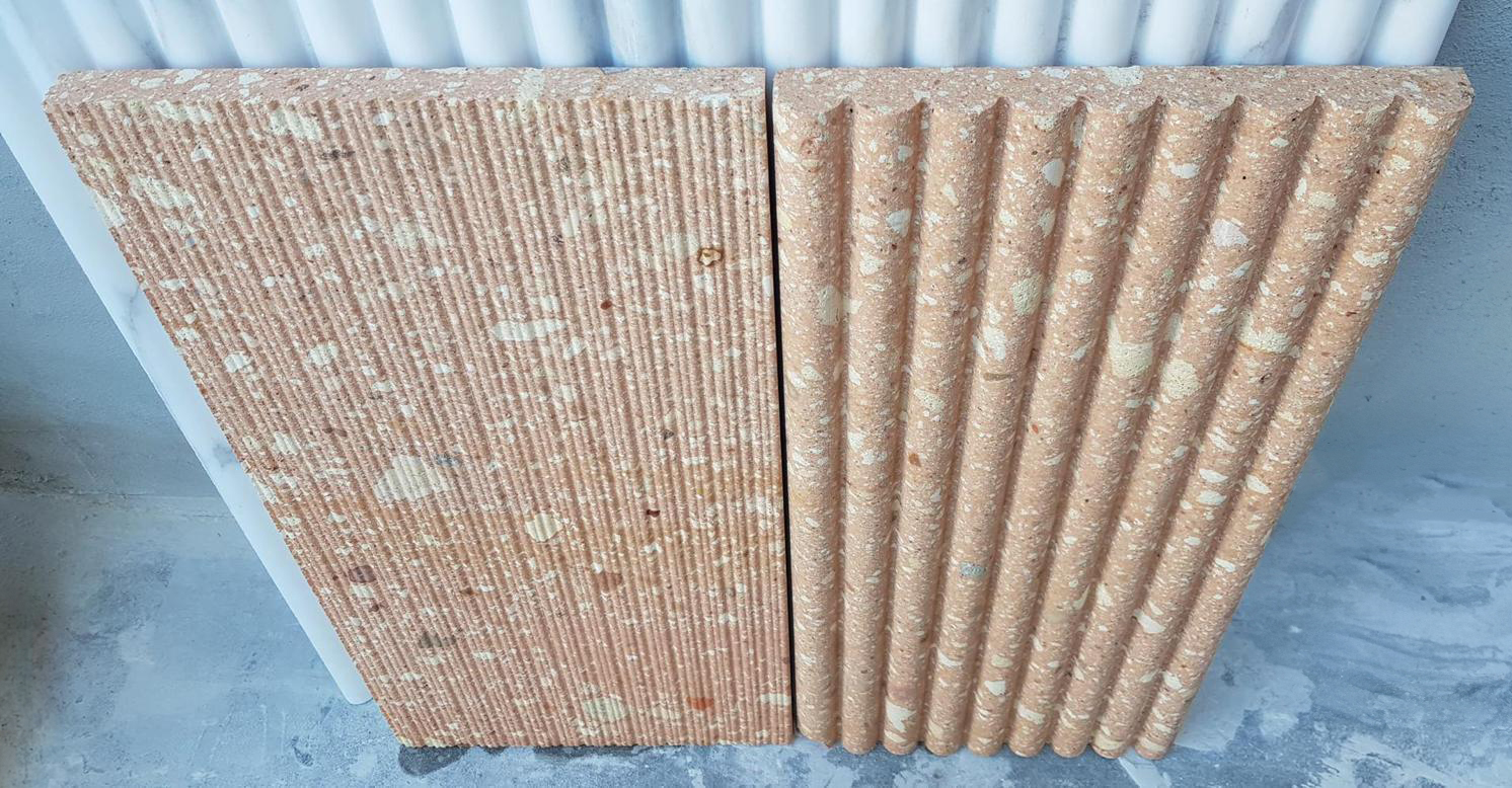 3d fluted stone marble wall tile panel UAE