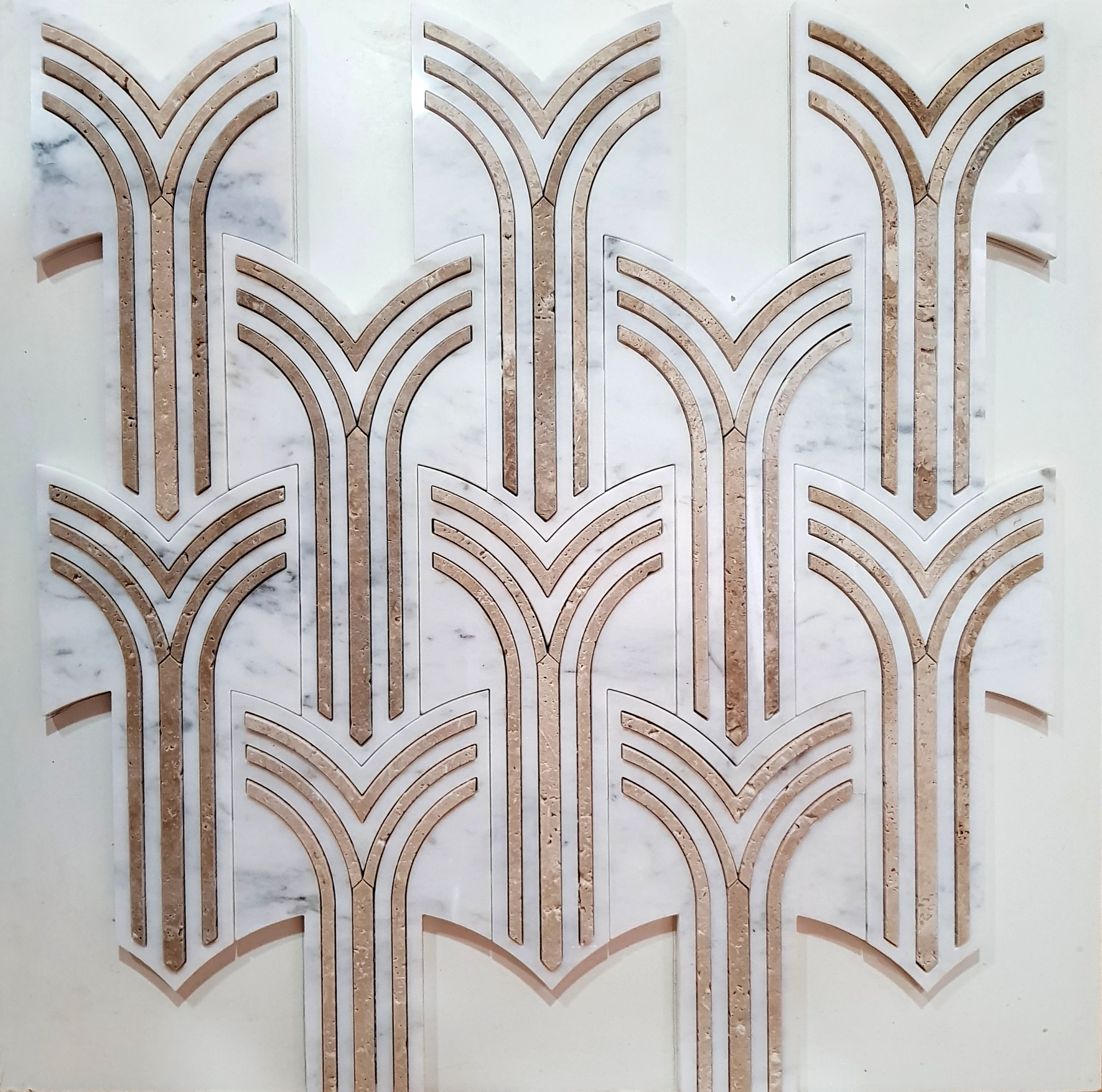 3d waterjet marble stone tile panel in UAE