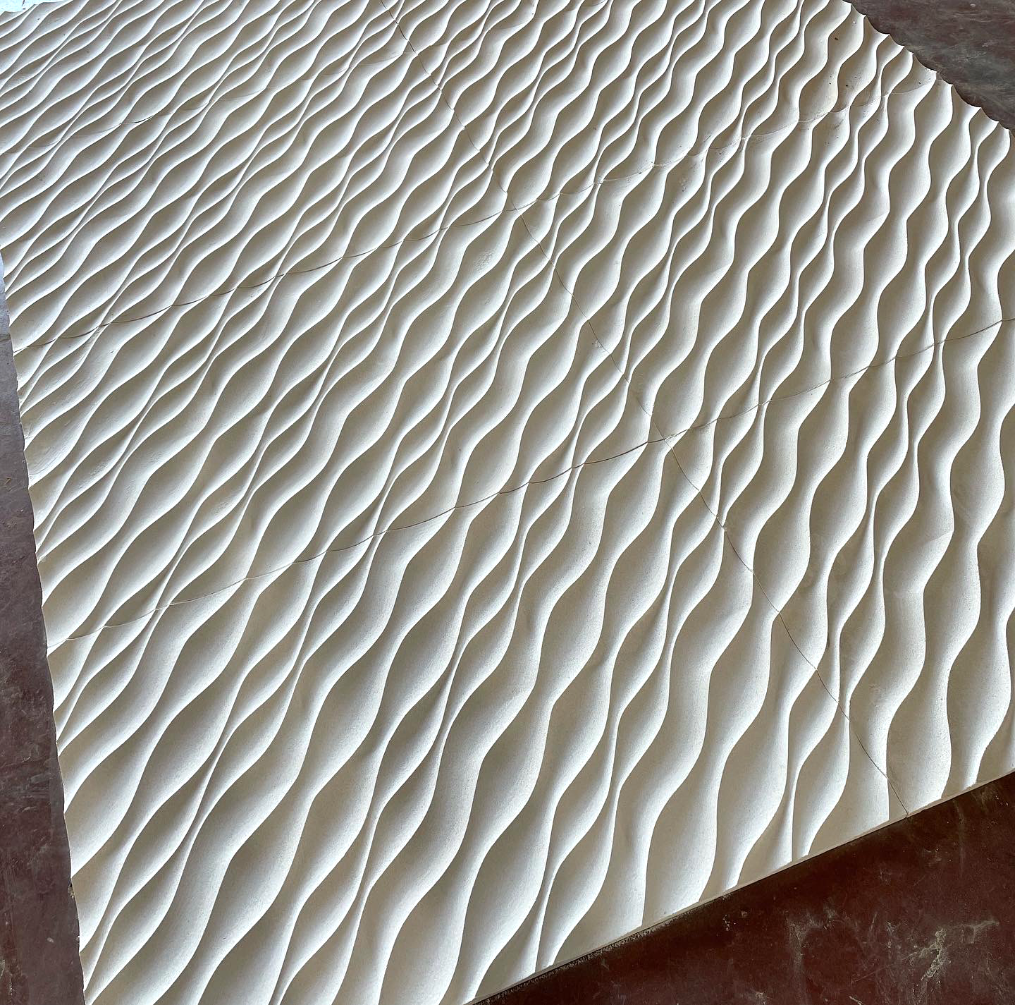 3d wave marble stone panel tile in UAE