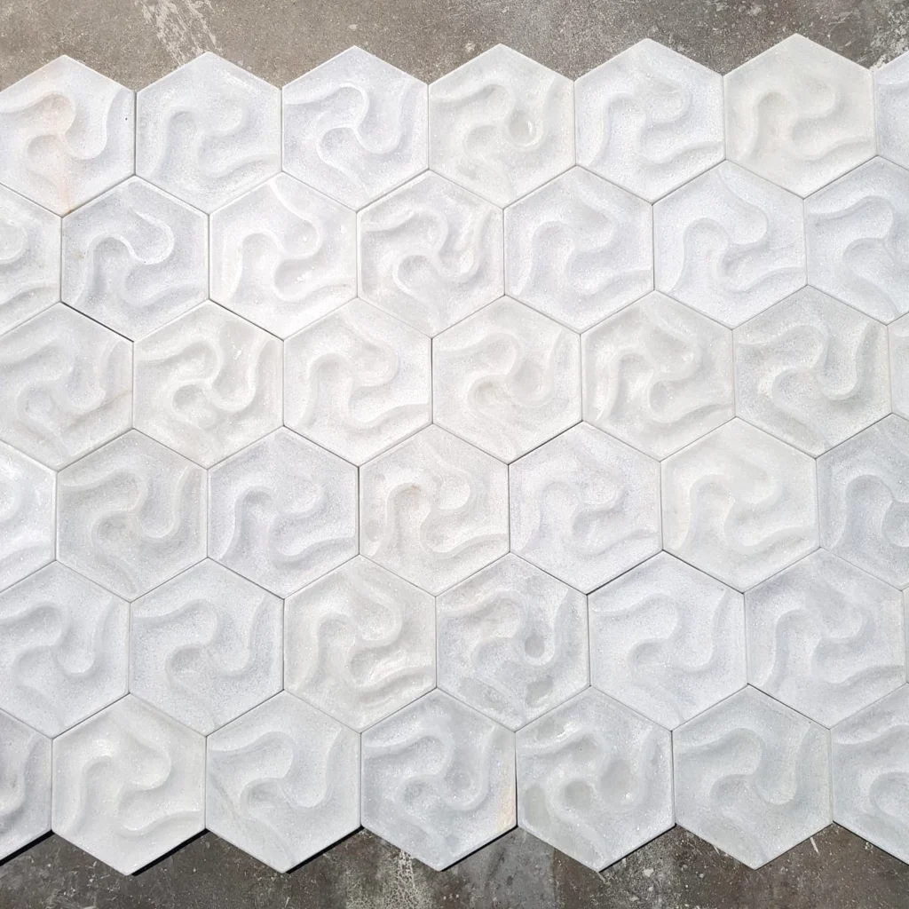 3d hexagonal stone wall tile in UAE