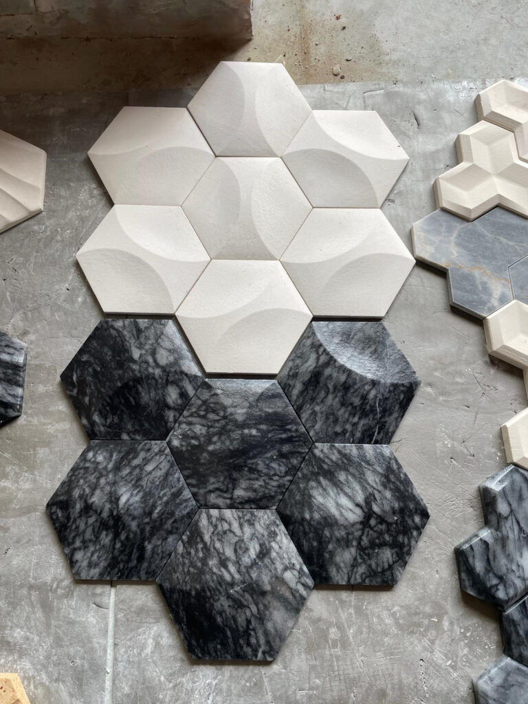 3d hexagonal stone marble wall tile in UAE