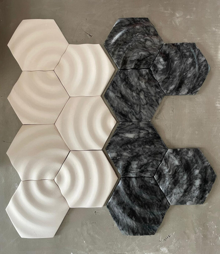 3d hexagonal stone marble wall tile in UAE