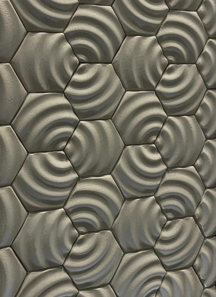 3d hexagonal stone water drop design marble wall tile in UAE