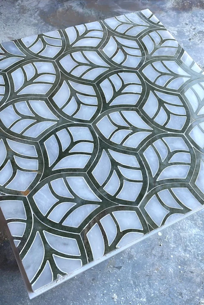 Water Jet Design leaf tiles in Dubai UAE