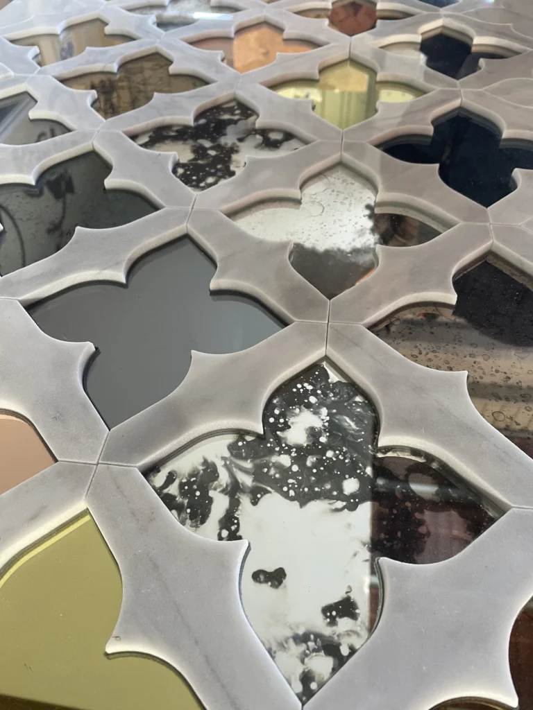 Water Jet Design mirror tiles in Dubai UAE