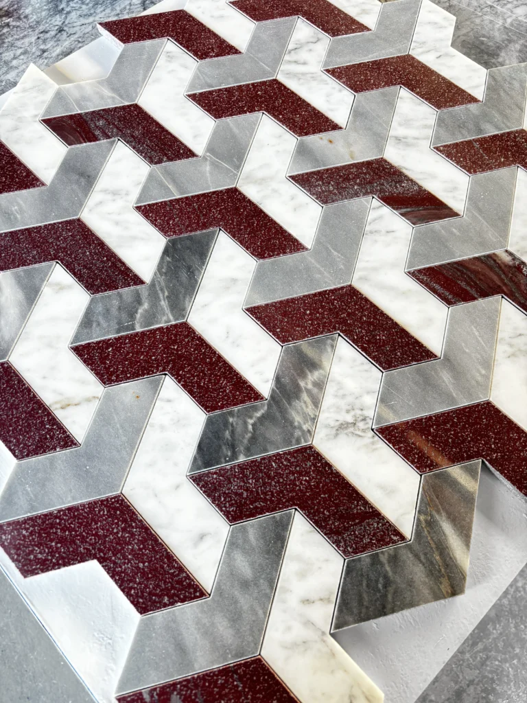 Water Jet Design geometric tiles in Dubai UAE