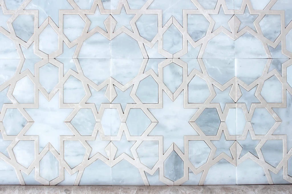 Water Jet Design marble tiles in Dubai UAE