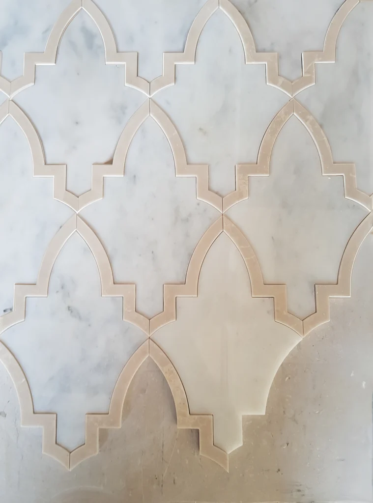 Water Jet Design marble tiles in Dubai UAE